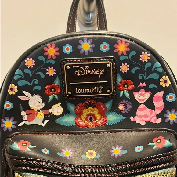 Loungefly Disney Floral Black Backpack - Picture 3 of 14